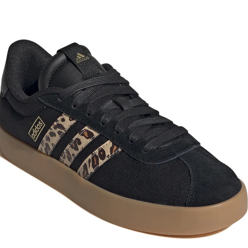 VL Court 3.0 Adidas Black and Animal Print Sneakers